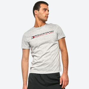 Tommy Hilfiger pánské šedé tričko Logo - M (1)